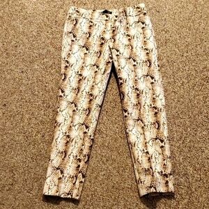 White House Black Market Snakeskin Print Pants Sz 6R